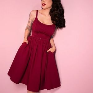 Vixen by Micheline Pitt Ingenue Dress in Garnet